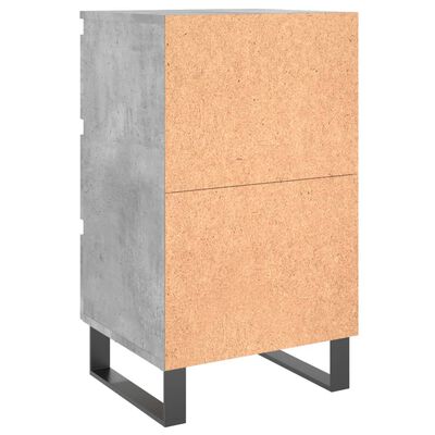 vidaXL Mesas de cabeceira 2 pcs derivados madeira cinza cimento