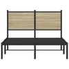 vidaXL Estrutura de cama sem colchão 120x200 cm metal carvalho sonoma