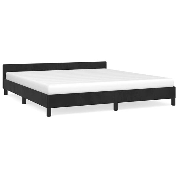 vidaXL Estrutura de cama sem colchão 180x200 cm veludo preto