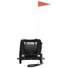 vidaXL Reboque bicicleta p/ animais tecido oxford/ferro preto