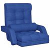 vidaXL Cadeira de ch&atilde;o dobr&aacute;vel c/ fun&ccedil;&atilde;o de cama tecido azul