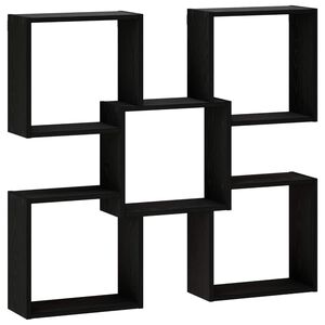 vidaXL Prateleira de Parede Preto 99,5 x 17 x 91 cm