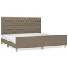 vidaXL Estrutura cama cabeceira 200x200 cm tecido castanho-acinzentado