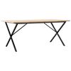 vidaXL Mesa de jantar estrutura em X 180x90x75,5cm pinho/a&ccedil;o