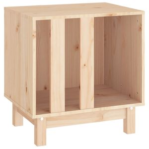 vidaXL Casota para c&atilde;es 50x40x52 cm madeira de pinho maci&ccedil;a