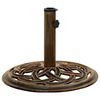 vidaXL Base para guarda-sol ferro fundido 44x44x31 cm bronze