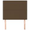 vidaXL Cabeceira 90x5x118/128 cm Tecido Castanho Escuro