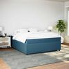 vidaXL Cama com molas/colch&atilde;o 180x200 cm veludo azul-escuro