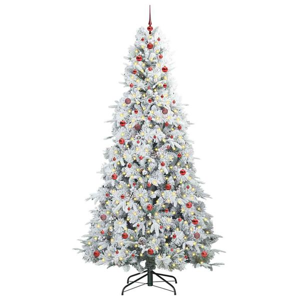 vidaXL &Aacute;rvore de Natal Articulada Artificial Branco 240 cm PE e PVC
