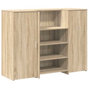 vidaXL Balc&atilde;o recep&ccedil;&atilde;o 135x50x103,5 cm madeira carvalho sonoma