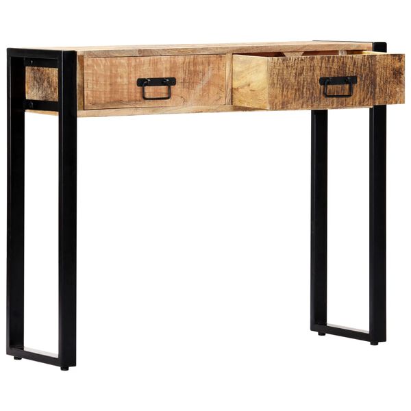 vidaXL Mesa consola 90x30x75 cm madeira de mangueira maci&ccedil;a