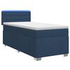 vidaXL Cama Box Spring com Colch&atilde;o e LED Azul 100 x 200 cm Tecido