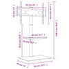 vidaXL Suporte de canto para TV 32-65 polegadas c/ 2 prateleiras preto