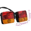 vidaXL Farolins de reboque 2pcs l&acirc;mpada cl&aacute;ssica 12V vermelho