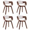 vidaXL Cadeiras jantar 4 pcs madeira curvada e couro artificial