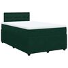 vidaXL Cama boxspring com colch&atilde;o 120x200 cm veludo verde-escuro