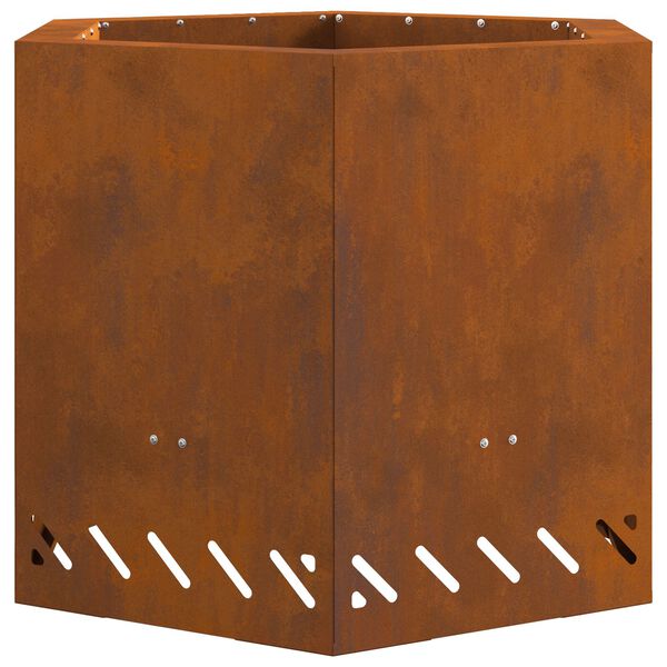 vidaXL Fogueira Sem Fuma&ccedil;a Castanho 58 x 58 x 51 cm A&ccedil;o