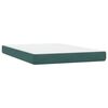 vidaXL Cama box spring com colch&atilde;o 160x210 cm veludo verde escuro