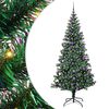 vidaXL &Aacute;rvore de Natal Artificial Pr&eacute;-iluminada Verde 210 cm