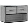 vidaXL M&oacute;vel p/ TV 60x31x39,5 cm deriv. madeira/metal cinzento sonoma