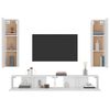 vidaXL Conjunto móveis de TV 4 pcs madeira processada branco