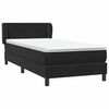 vidaXL Cama com molas/colch&atilde;o 100x210 cm veludo Preto