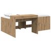 vidaXL Cama Alta para Crian&ccedil;as com Mesa Carvalho Arttisan 80 x 200 cm