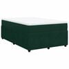 vidaXL Cama boxspring com colch&atilde;o 120x200 cm veludo verde-escuro