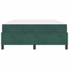 vidaXL Estrutura da Cama com colch&atilde;o Verde Escuro 140 x 200 cm tecido