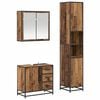 vidaXL Conjunto de M&oacute;veis para Banheiro com porta 3 pcs Madeira Antiga