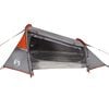 vidaXL Tenda de campismo t&uacute;nel p/ 2 pessoas imperme&aacute;vel cinza/laranja