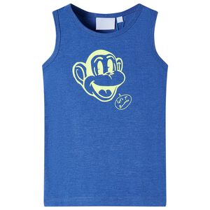 T-shirt de manga cava para crian&ccedil;a azul-mesclado 92