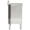 vidaXL Mesa/bancada de cozinha com portas de correr a&ccedil;o inoxid&aacute;vel