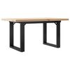 vidaXL Mesa de centro estrutura em O 80x50x40,5 cm pinho/a&ccedil;o