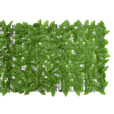 vidaXL Tela de privacidade p/ varanda c/ folhas 600x75 cm verde