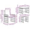vidaXL Conjunto de M&oacute;veis para Exterior 5 pcs Natural e Branco Creme