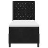 vidaXL Cama Box com colch&atilde;o com cabeceira Preto 80 x 200 cm Veludo