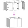 vidaXL Planter 120x80x80 cm a&ccedil;o galvanizado