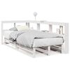 vidaXL Cama com estante sem colch&atilde;o 90x190 cm pinho maci&ccedil;o branco