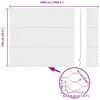 vidaXL Poste de Cerca Verde 50 x 1 m (malha de 36 mm) A&ccedil;o e PVC