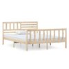 vidaXL Estrutura de cama pequena casal 120x190 cm pinho maci&ccedil;o