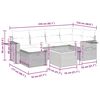 vidaXL 7 pcs conjunto de sof&aacute;s p/ jardim com almofad&otilde;es vime PE bege