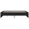 vidaXL Estrutura de cama 135x190 cm derivados de madeira/metal preto