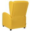 vidaXL Poltrona de massagens tecido amarelo