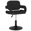 vidaXL Cadeiras de jantar girat&oacute;rias 2 pcs tecido preto