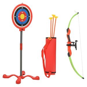 vidaXL Conjunto tiro com arco infantil c/ arco flechas e alvo