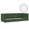 vidaXL Sof&aacute;-cama c/ colch&atilde;o e sa&iacute;da USB 90x200 cm tecido verde-escuro