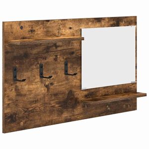 vidaXL Cabideiro de Parede Carvalho Defumado 90 x 10 x 50 cm