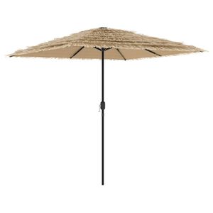 vidaXL Guarda-sol de jardim com poste de a&ccedil;o 248x248x248 cm castanho