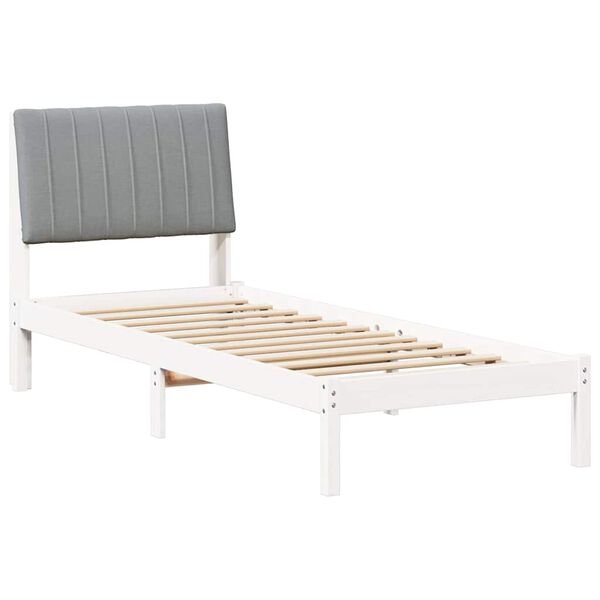 vidaXL Estrutura da Cama Branco 75 x 190 cm Madeira de Pinheiro S&oacute;lida